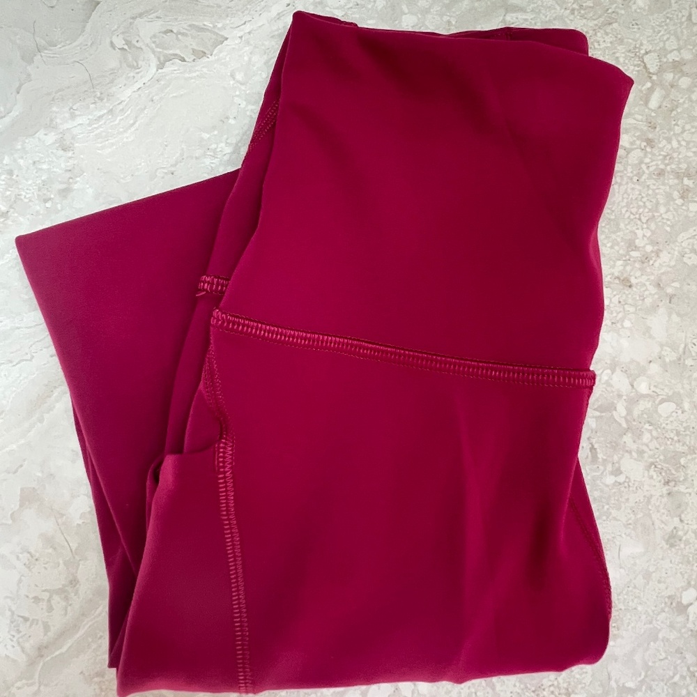 Lululemon Wunder Train High-Rise Tight with Pockets 25" Pomegranate 2